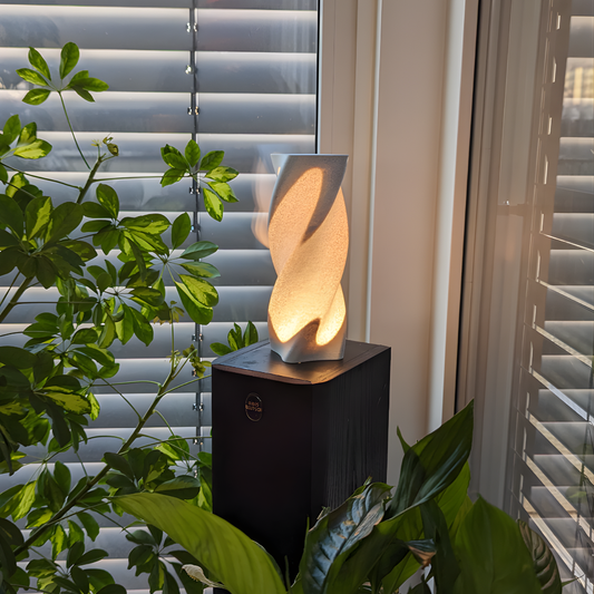 Twisto Marble Effect Lamp, Modern Sculptural lamp for Home Décor