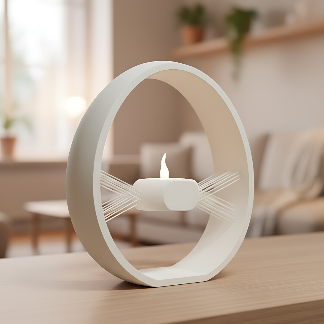 Modern Suspended Egg LED Lamp | Minimalist Ambient Table lamp | Unique Oval Desk Decor