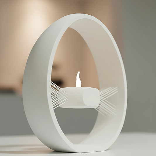 Modern Suspended Egg LED Lamp | Minimalist Ambient Table lamp | Unique Oval Desk Decor