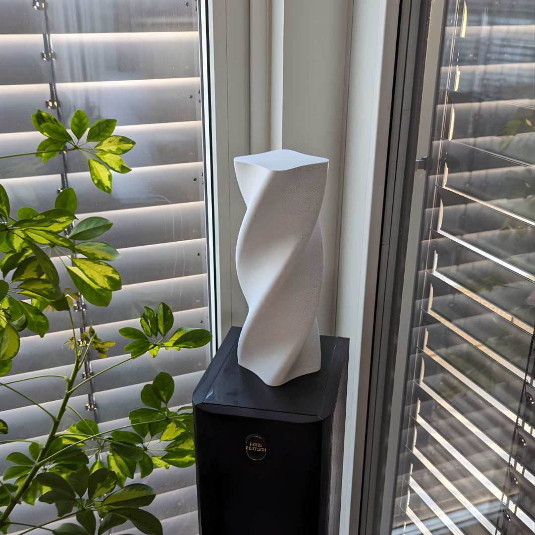 Twisto Marble Effect Lamp, Modern Sculptural lamp for Home Décor