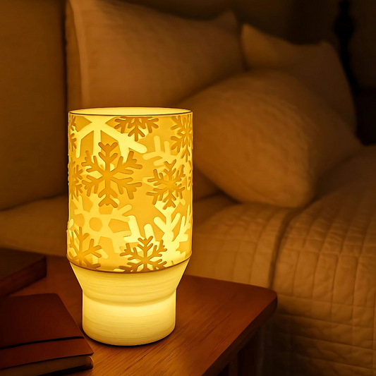Snowflake Lamp — 3D Printed LED Table Lamp | Ambient Bedside Night Light