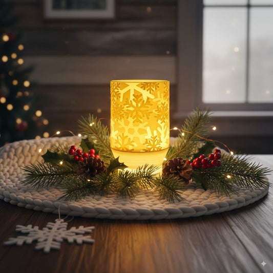 Snowflake Lamp — 3D Printed LED Table Lamp | Ambient Bedside Night Light
